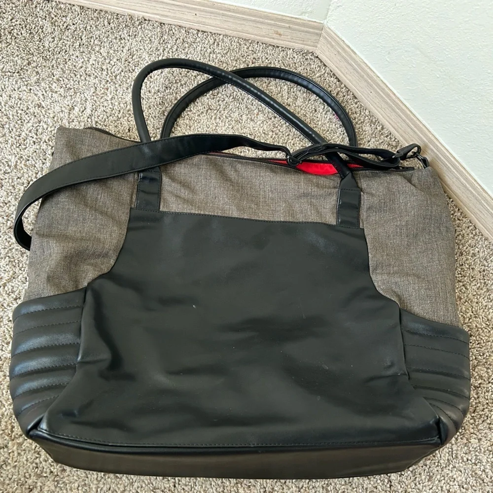 Cybex Platinum Priam Changing Bag Black Gray Women’s Travel Carry Baby Tote Zip
